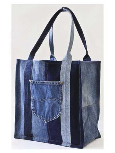 twill cotton denim vegitable carry bag